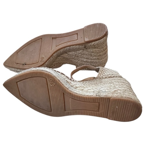 Carmen Saiz Chic Pink and White Espadrille Wedges Stud Detail, EU sz 39 - Picture 8 of 10